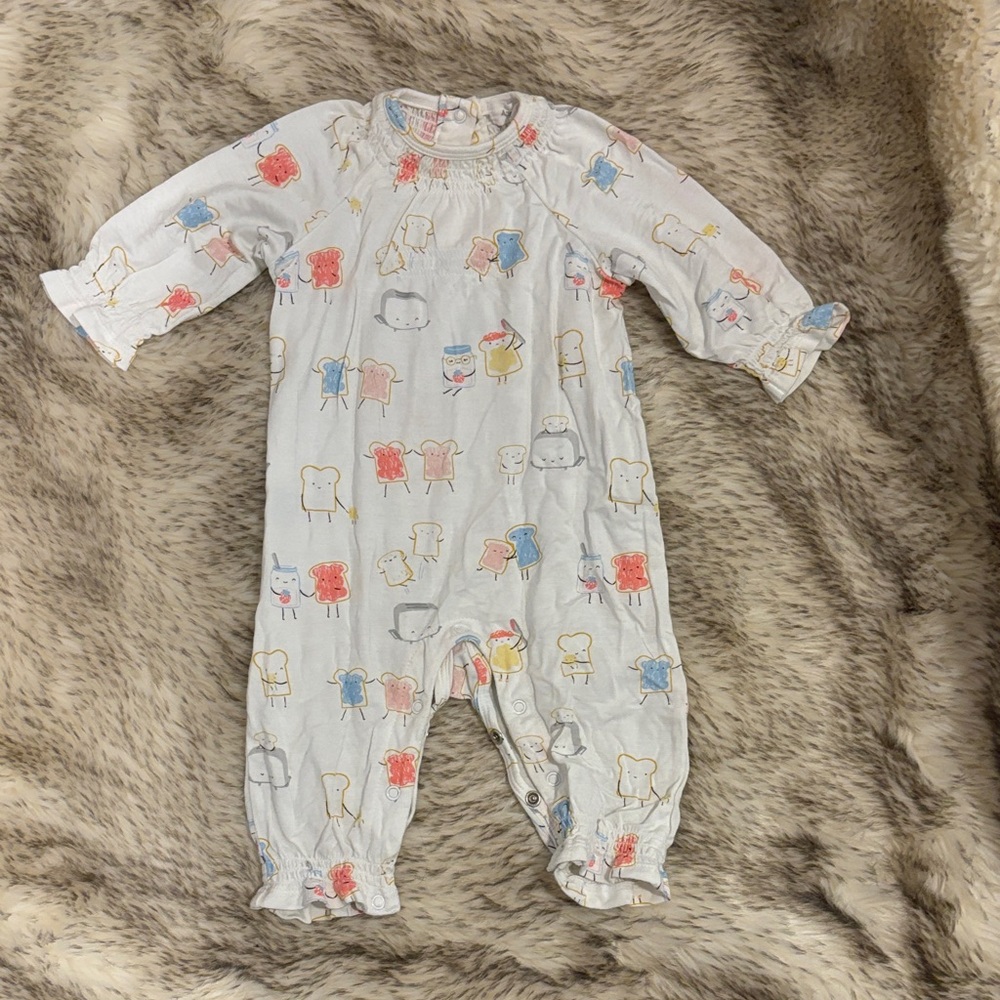 Peanut Butter and Jelly Angel Dear Bamboo Romper